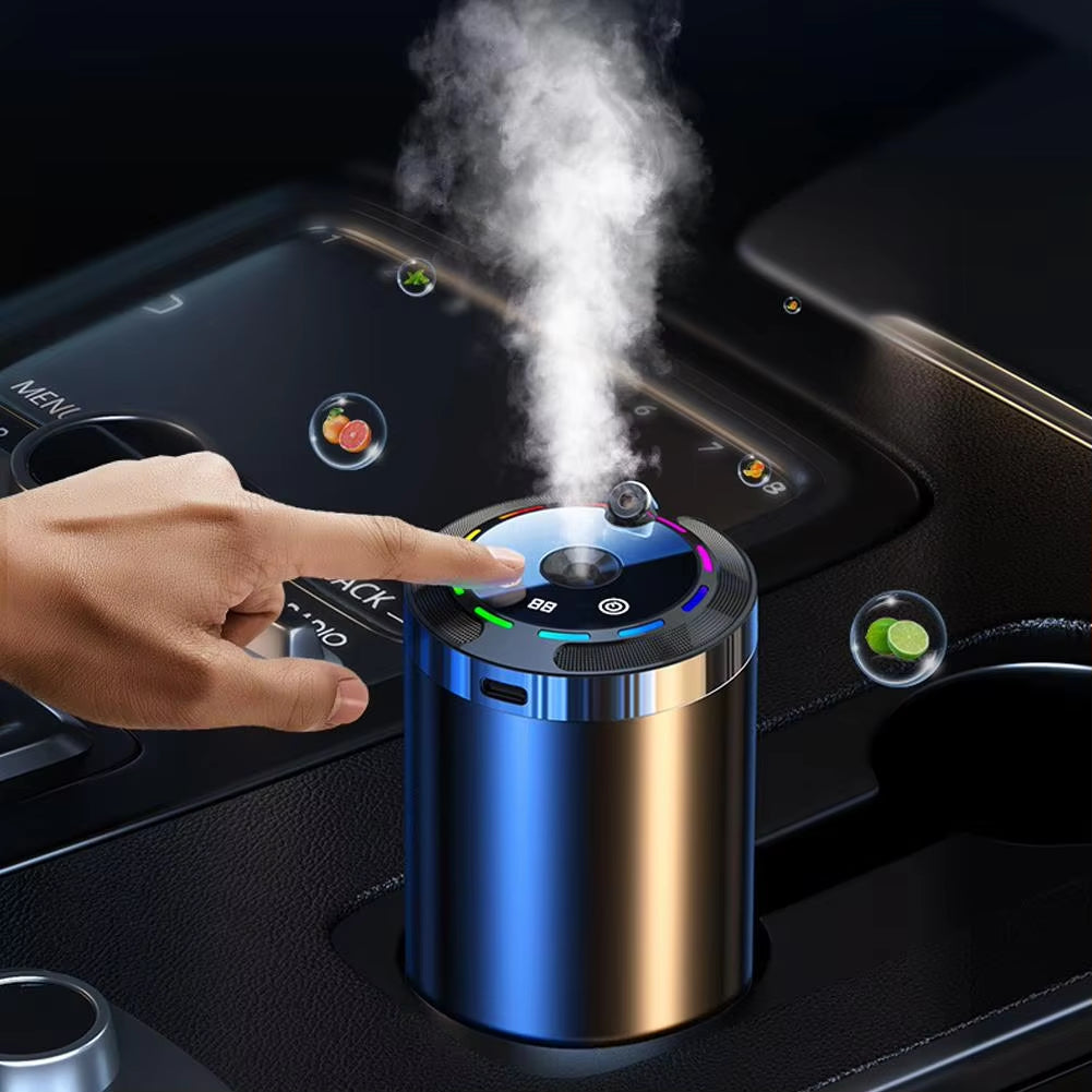 Car Fragrance Humidifier 5 Modes Scent Air Car Odor Eliminator Long Lasting Universal Car Diffuser with Digital Display